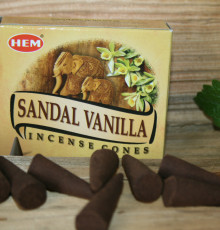 Пахощі конуси Сандал Ваніль. Sandal Vanilla. HEM