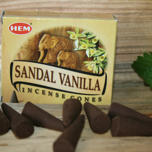 Пахощі конуси Сандал Ваніль. Sandal Vanilla. HEM