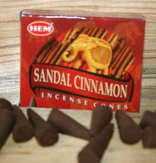 Індійські пахощі конуси Сандал Кориця. Sandal Cinnamon. Hem