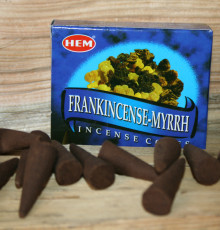 Індійські пахощі конуси Мірра-Ладан. Frankincence Myrrh. HEM