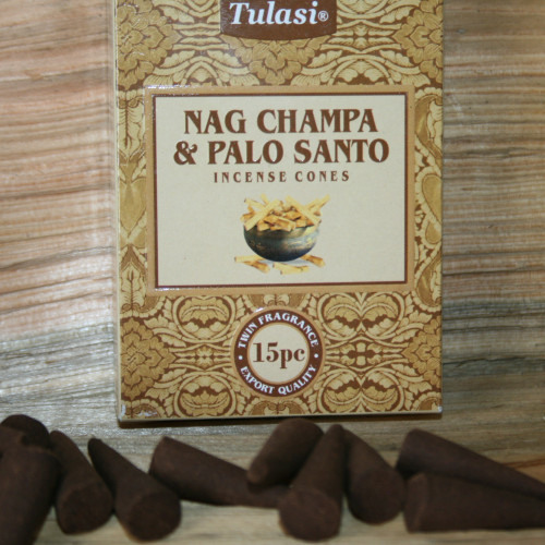 Пилкові пахощі конуси Наг Чампа - Пало Санто. Nag Champa & Palo Santo. Tulasi